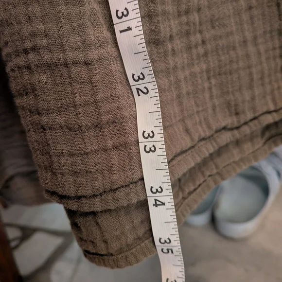 Old Navy Olive Tiered V-Neck Mini Dress 100% Cotton Natural Fibers - Picture 7 of 7